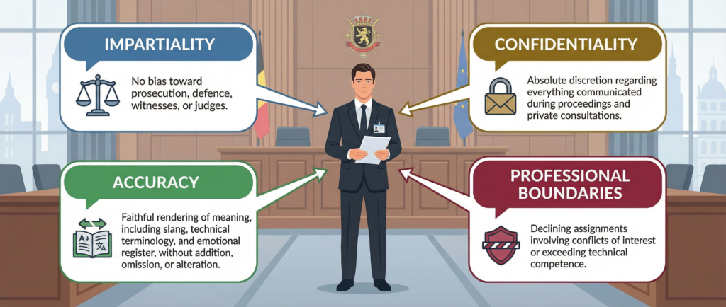 Sworn interpreter responsibilities